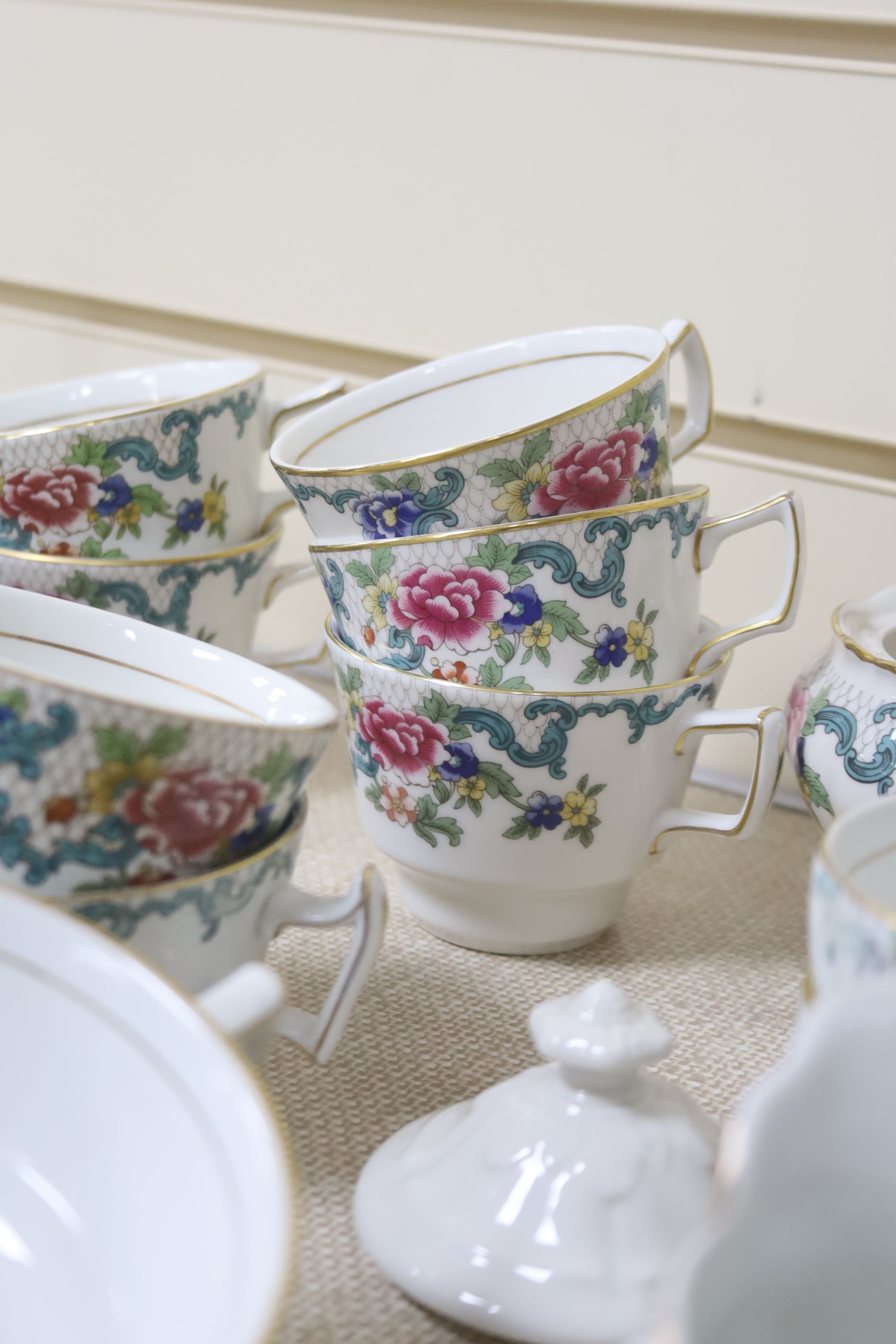 A Booths Floradora pattern part dinner service